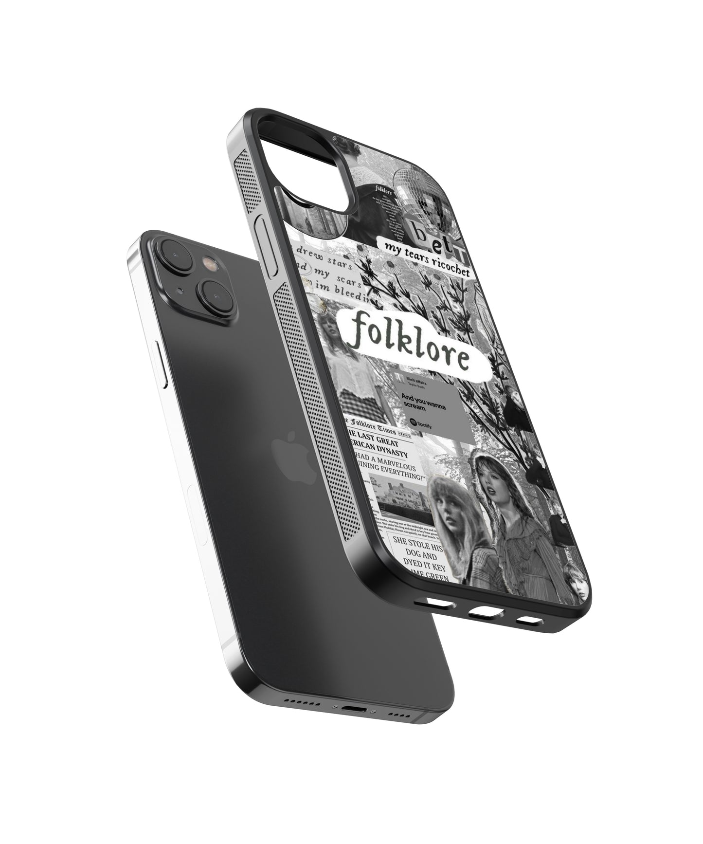 Taylor Swift Folklore Spotify Glass Phone Case Cover - Aesthetic Phone Cases - Culltique