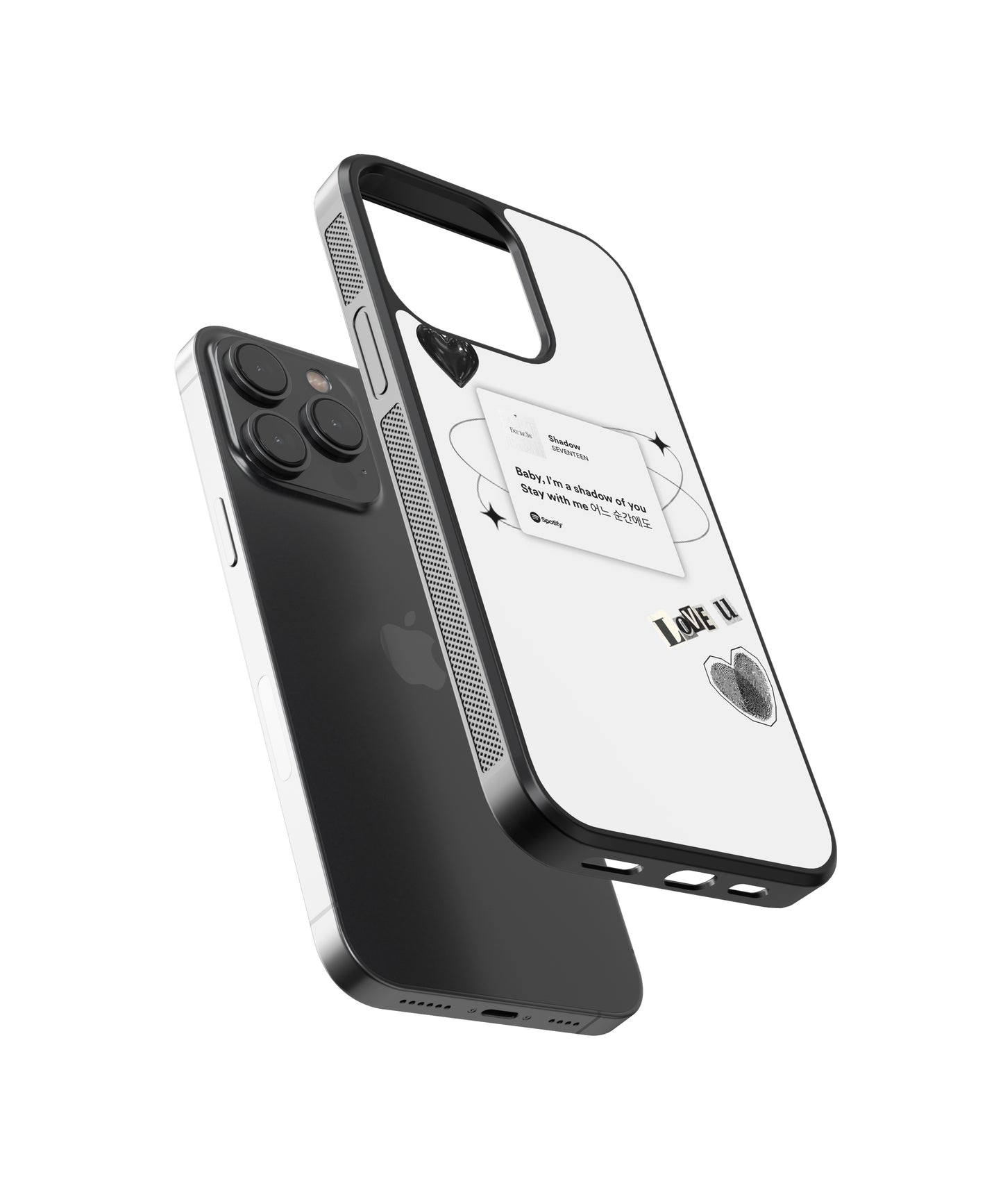 Seventeen Shadow Spotify Glass Phone Case Cover - Aesthetic Phone Cases - Culltique