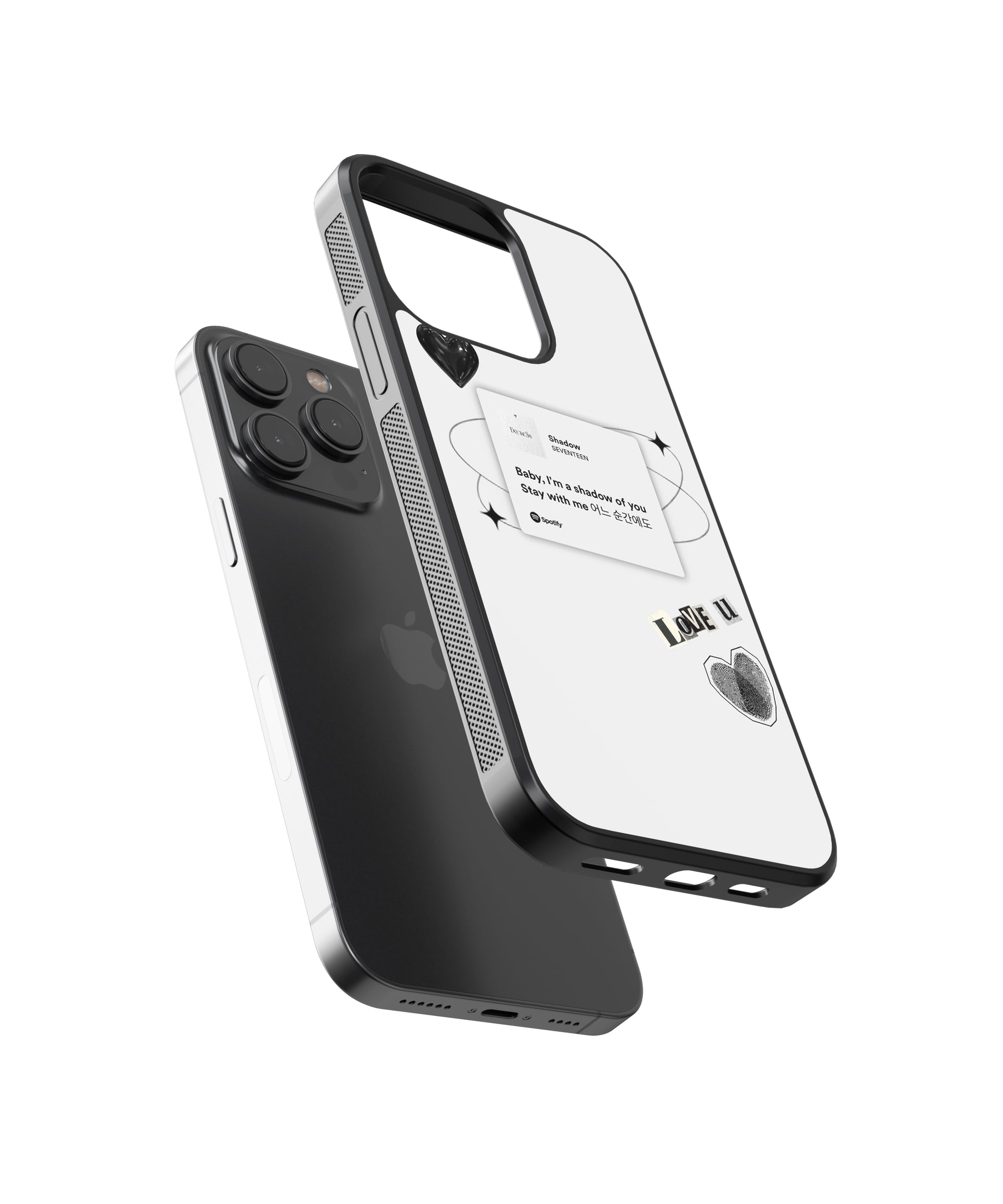 Seventeen Shadow Spotify Glass Phone Case Cover - Aesthetic Phone Cases - Culltique