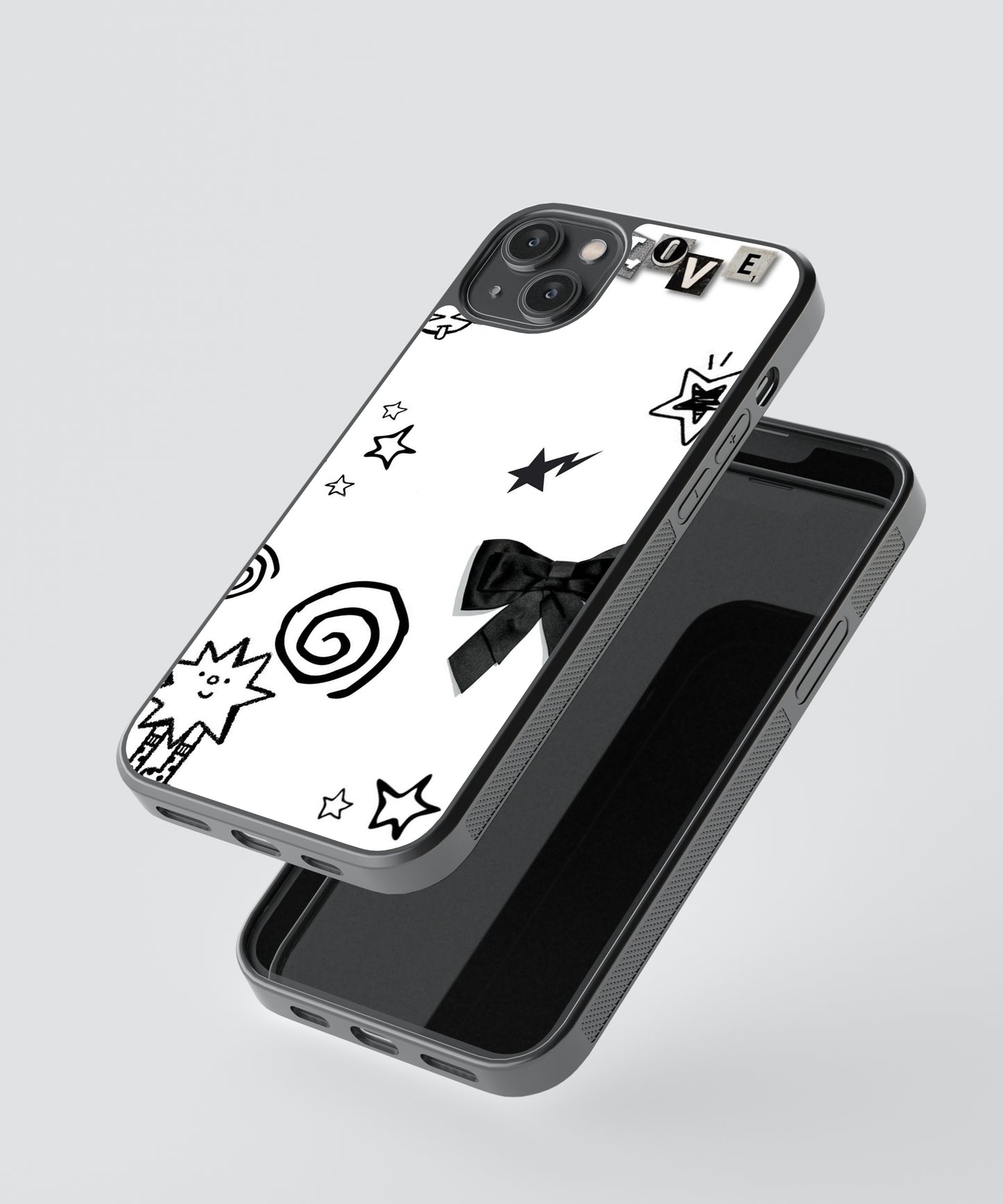 Minimalistic Coquette Abstract Glass Phone Case