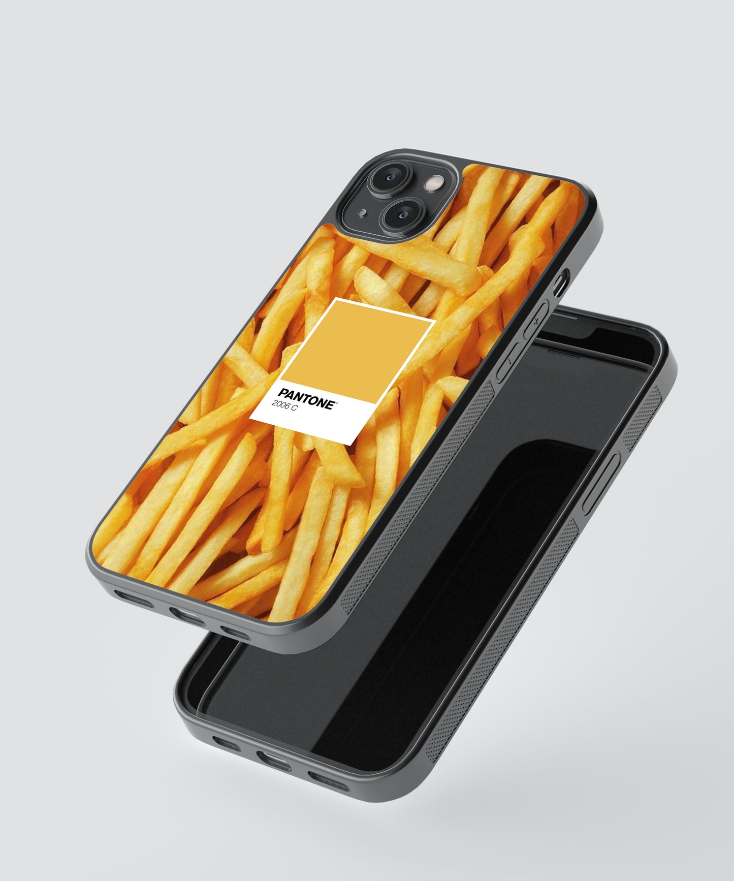 French Fries Polaroid Glass Phone Case Cover