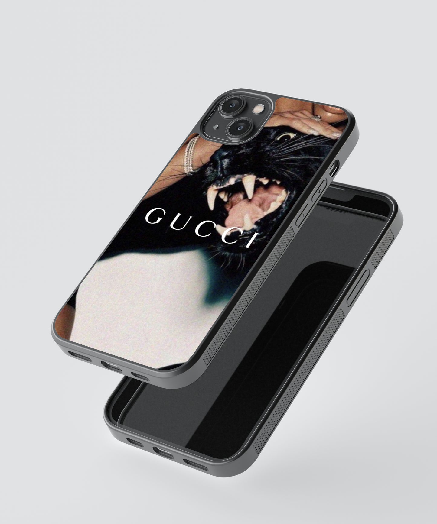 Gucci Panther Glass Phone Case Cover