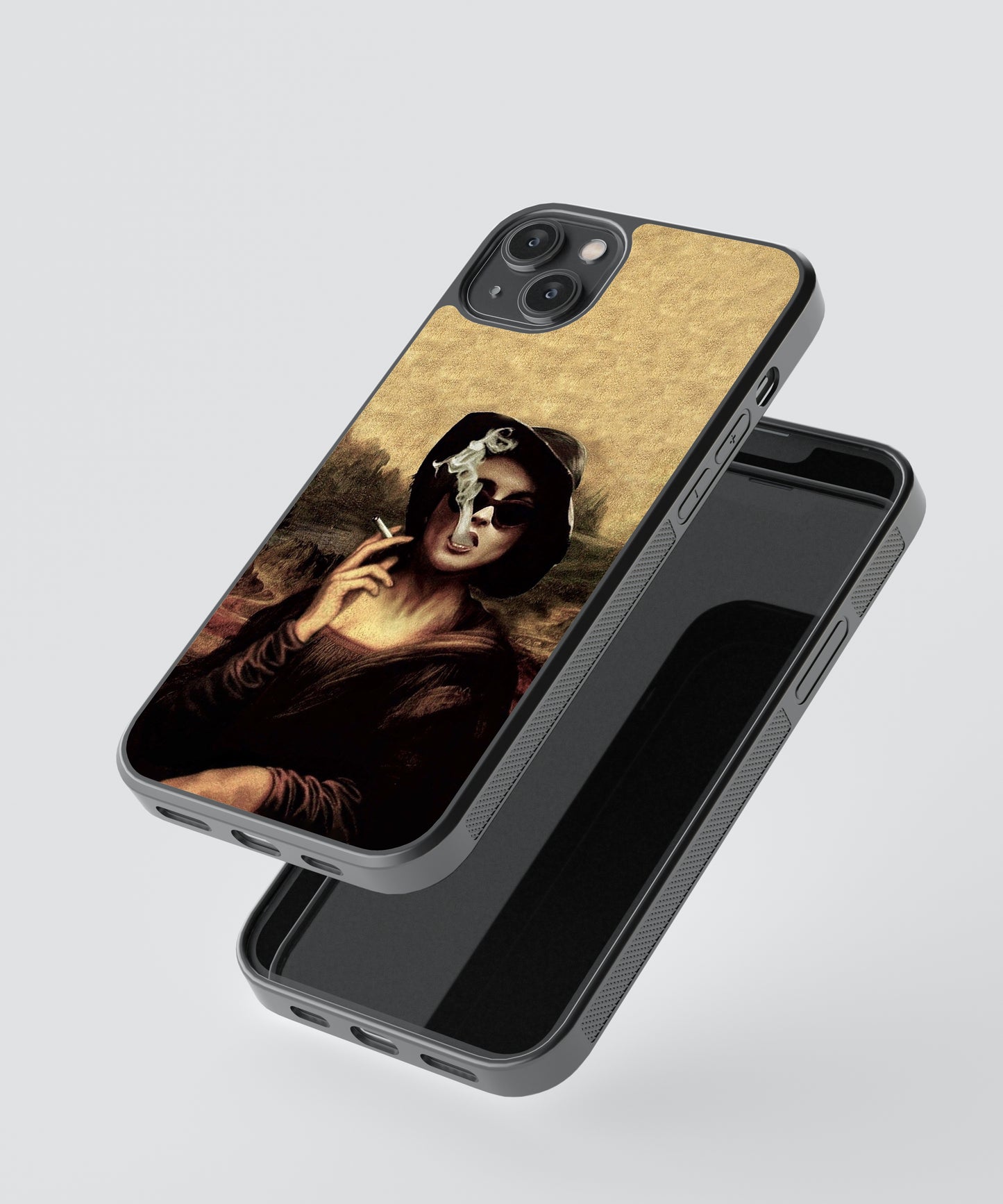 Smokey Mona Lisa Pop Culture Glass Phone Case Cover