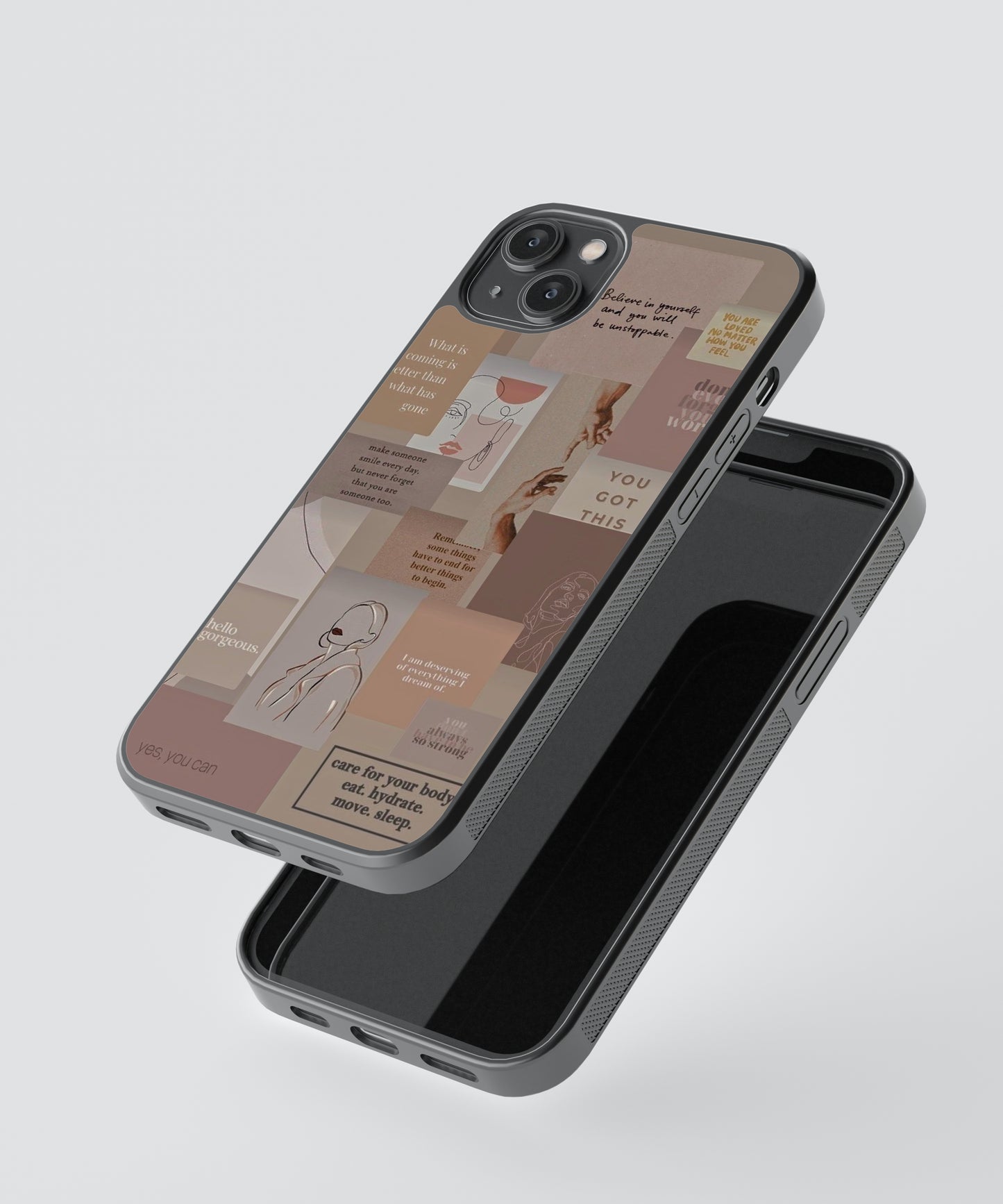 Self Love Y2K Glass Phone Case Cover