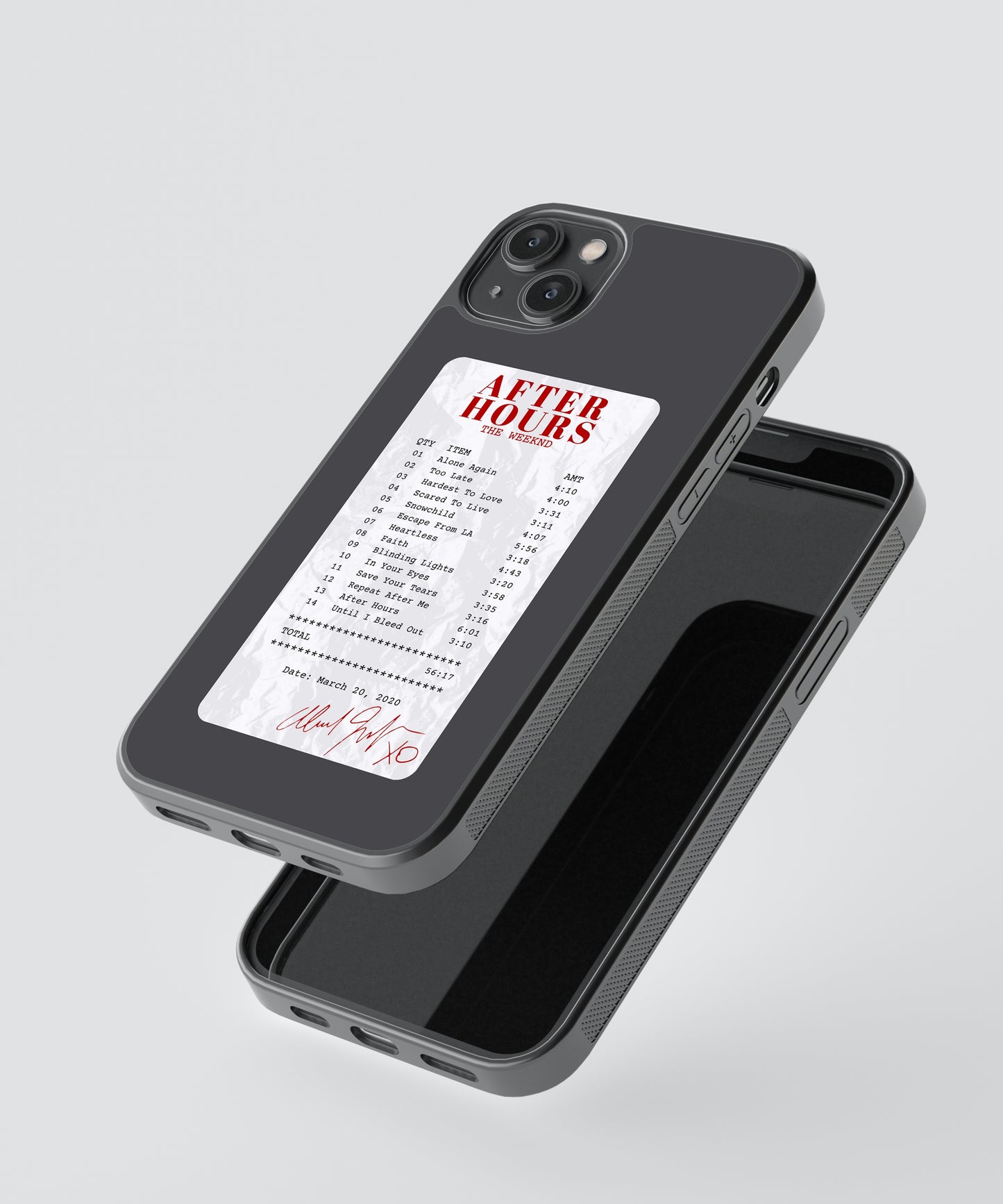 After Hours Guest Check Spotify Glass Phone Case Cover