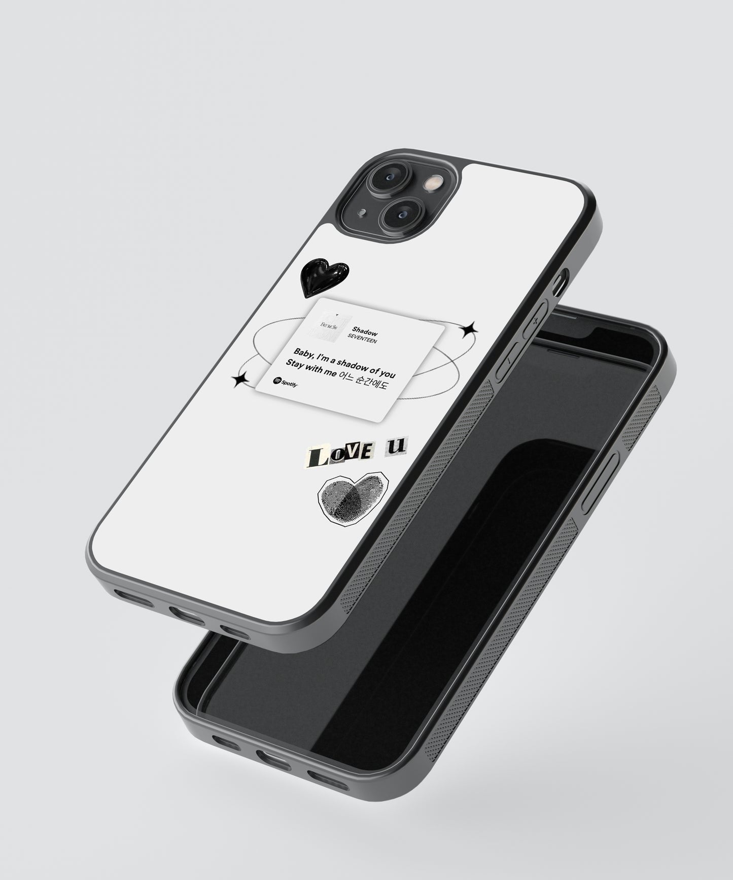 Seventeen Shadow Spotify Glass Phone Case Cover