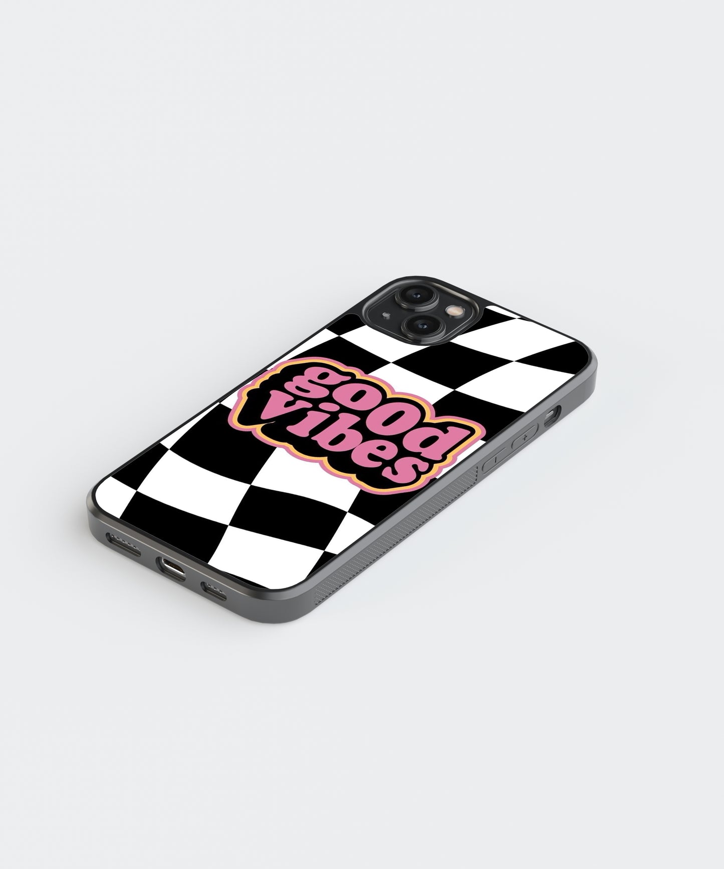 Good Vibes Pattern Glass Phone Case Cover