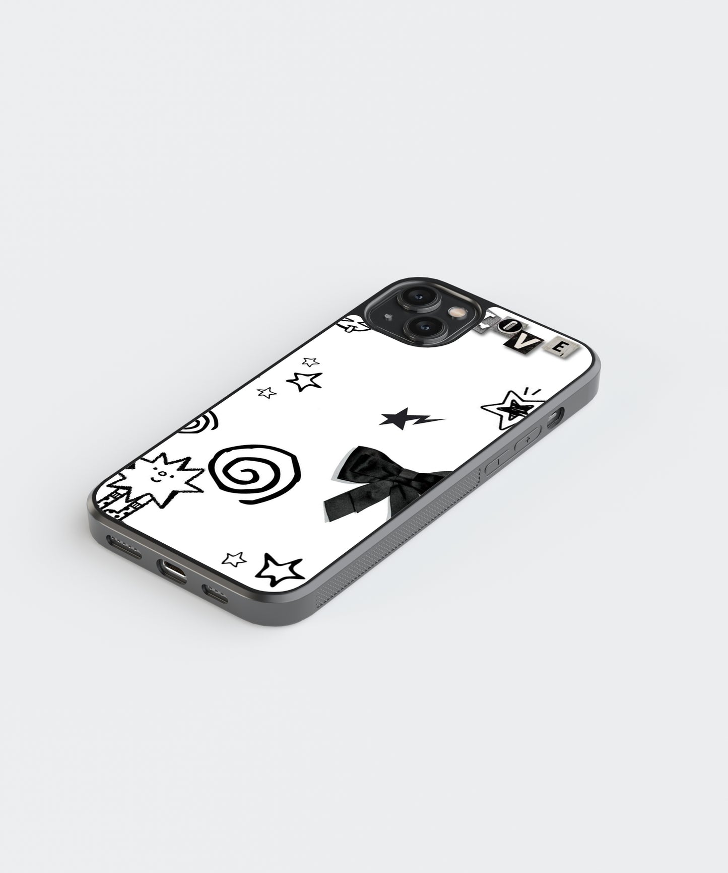 Minimalistic Coquette Abstract Glass Phone Case