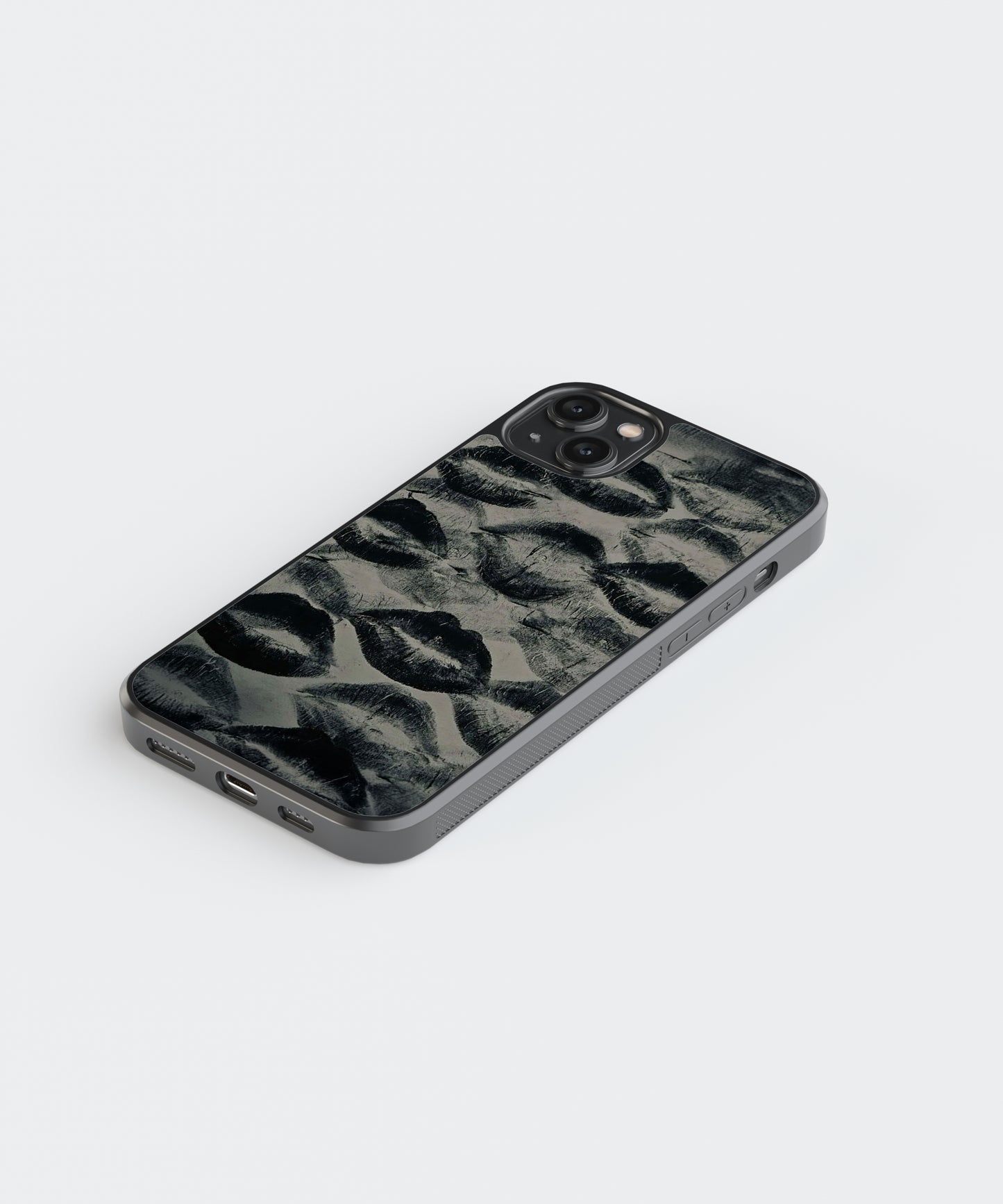 Kisses Gothic (For Him) Glass Phone Case Cover