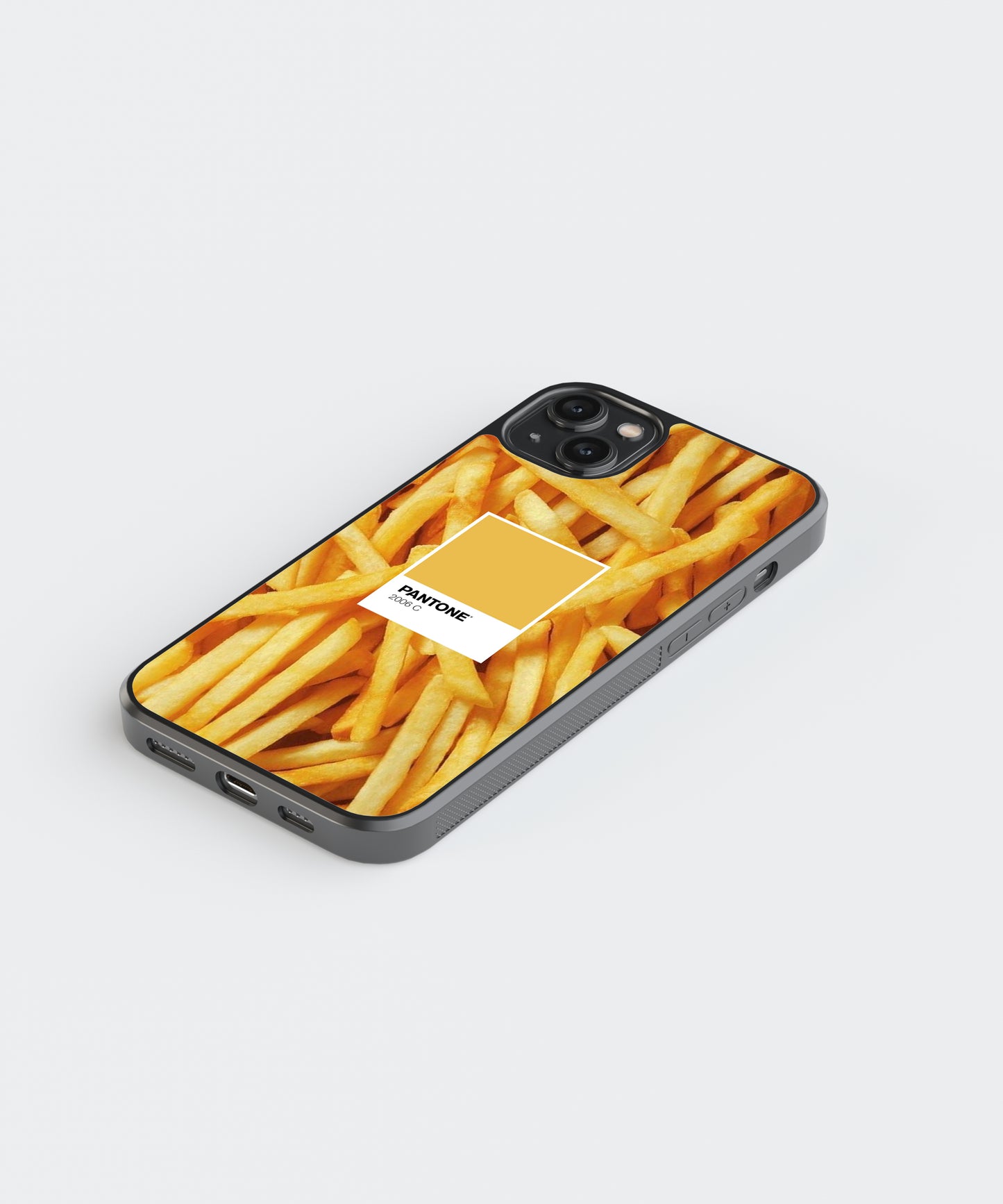 French Fries Polaroid Glass Phone Case Cover