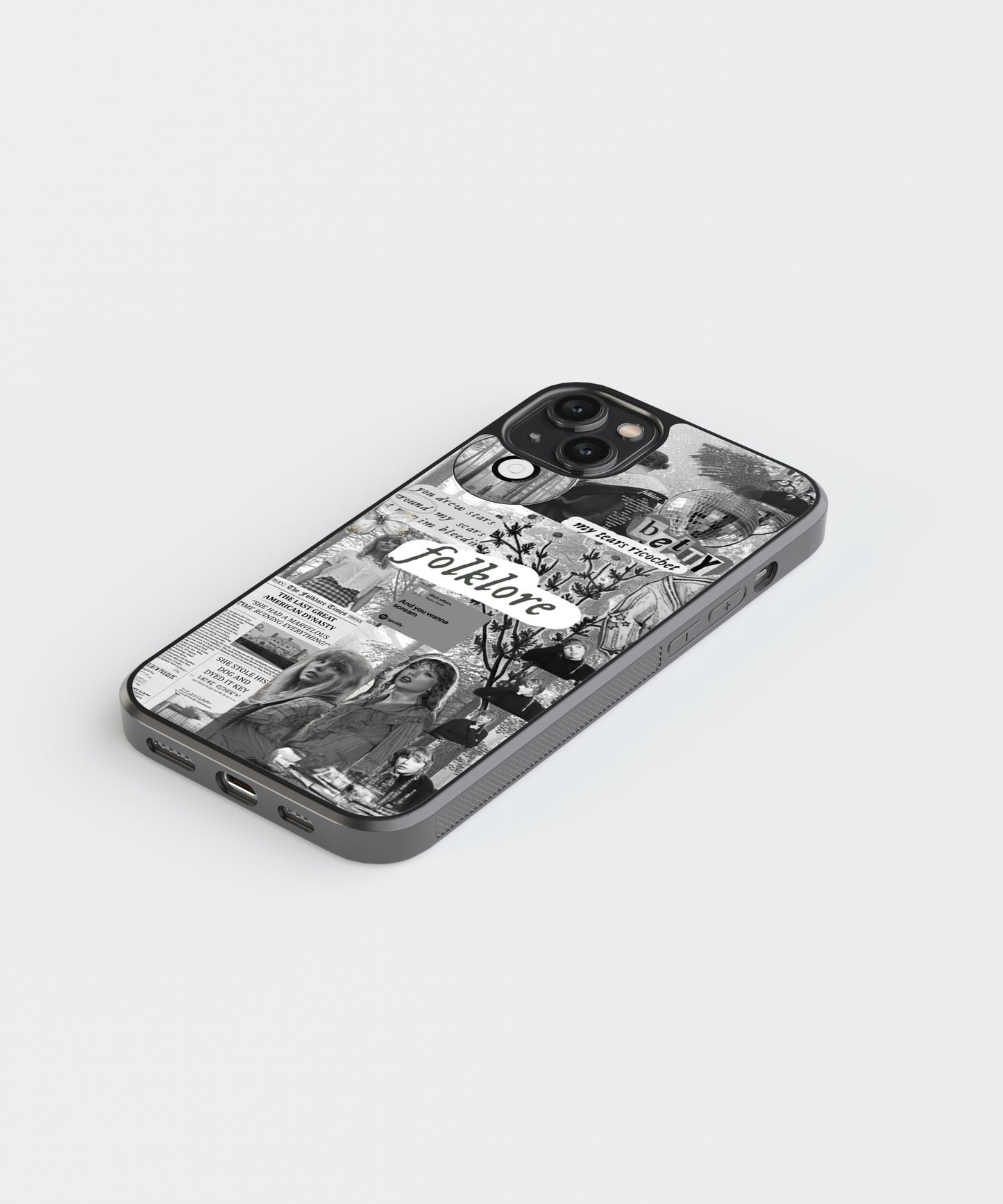 Taylor Swift Folklore Spotify Glass Phone Case Cover