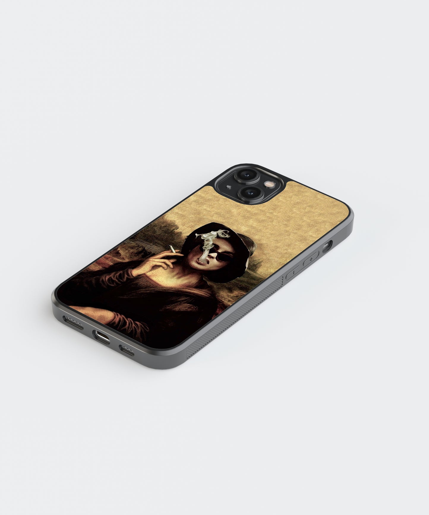 Smokey Mona Lisa Pop Culture Glass Phone Case Cover