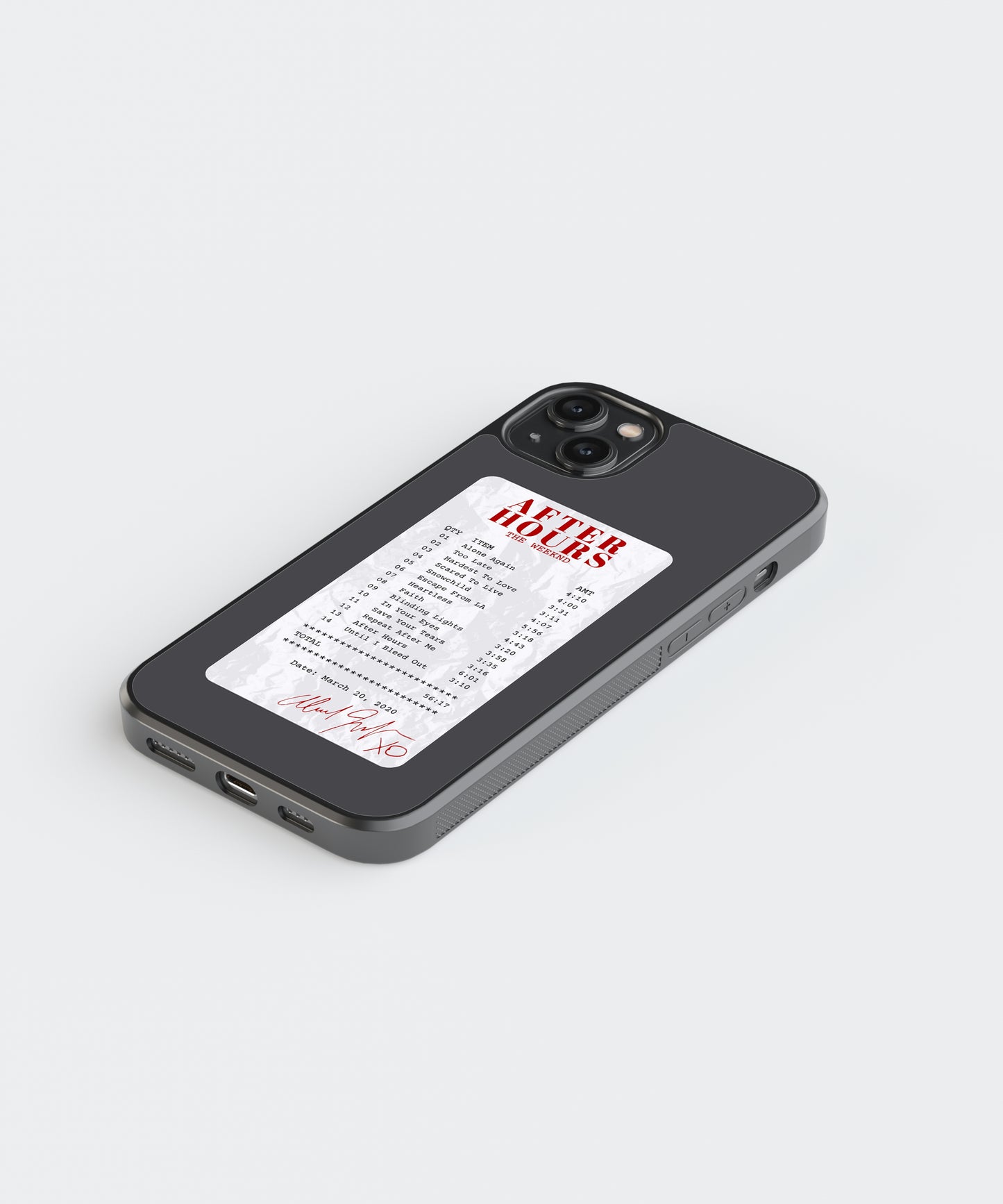 After Hours Guest Check Spotify Glass Phone Case Cover