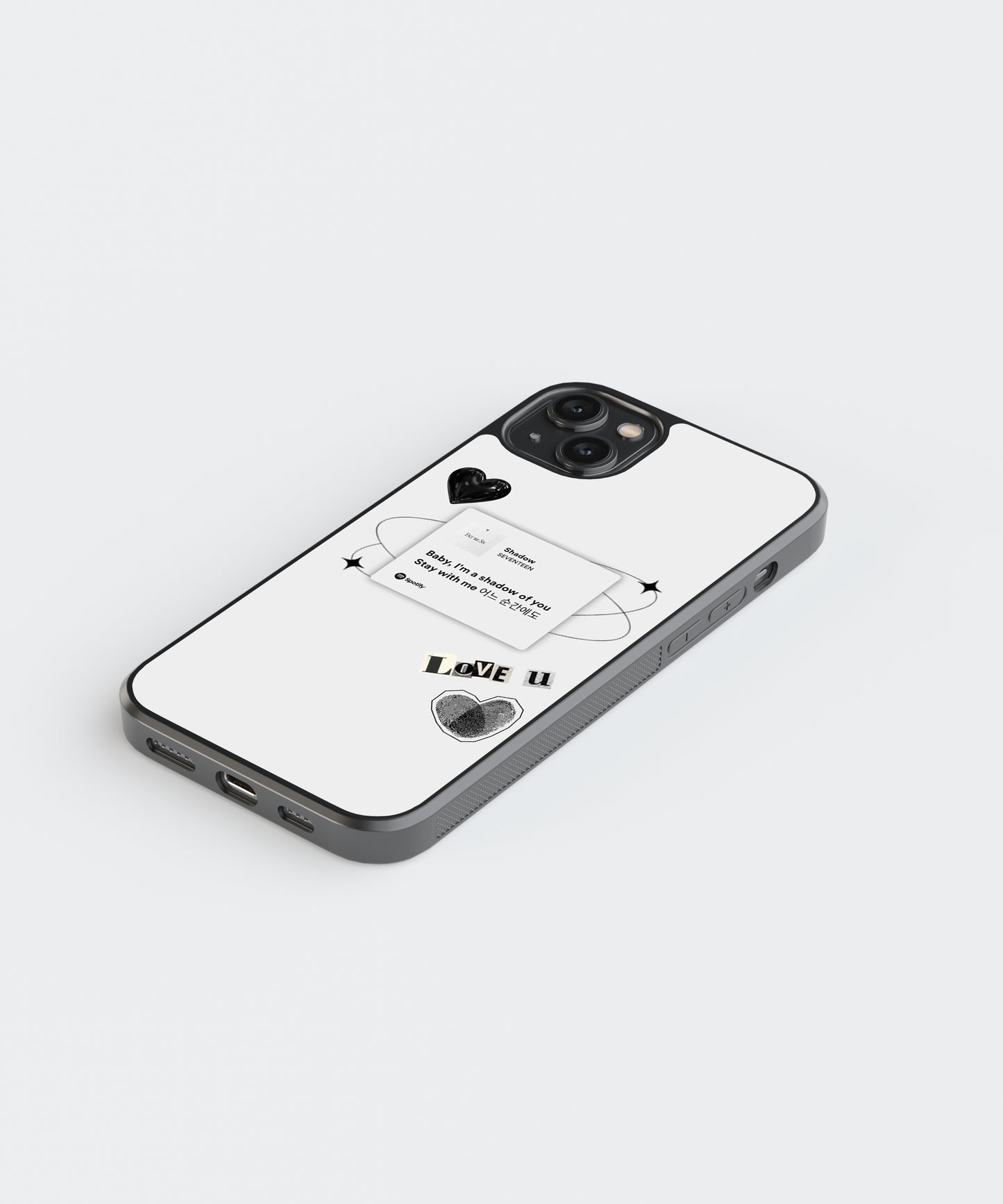 Seventeen Shadow Spotify Glass Phone Case Cover