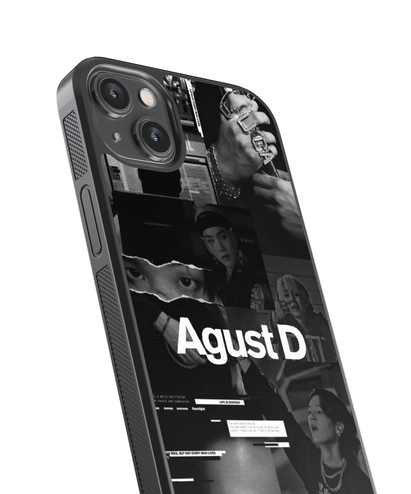 BTS Agust D K-Pop Glass Phone Case Cover