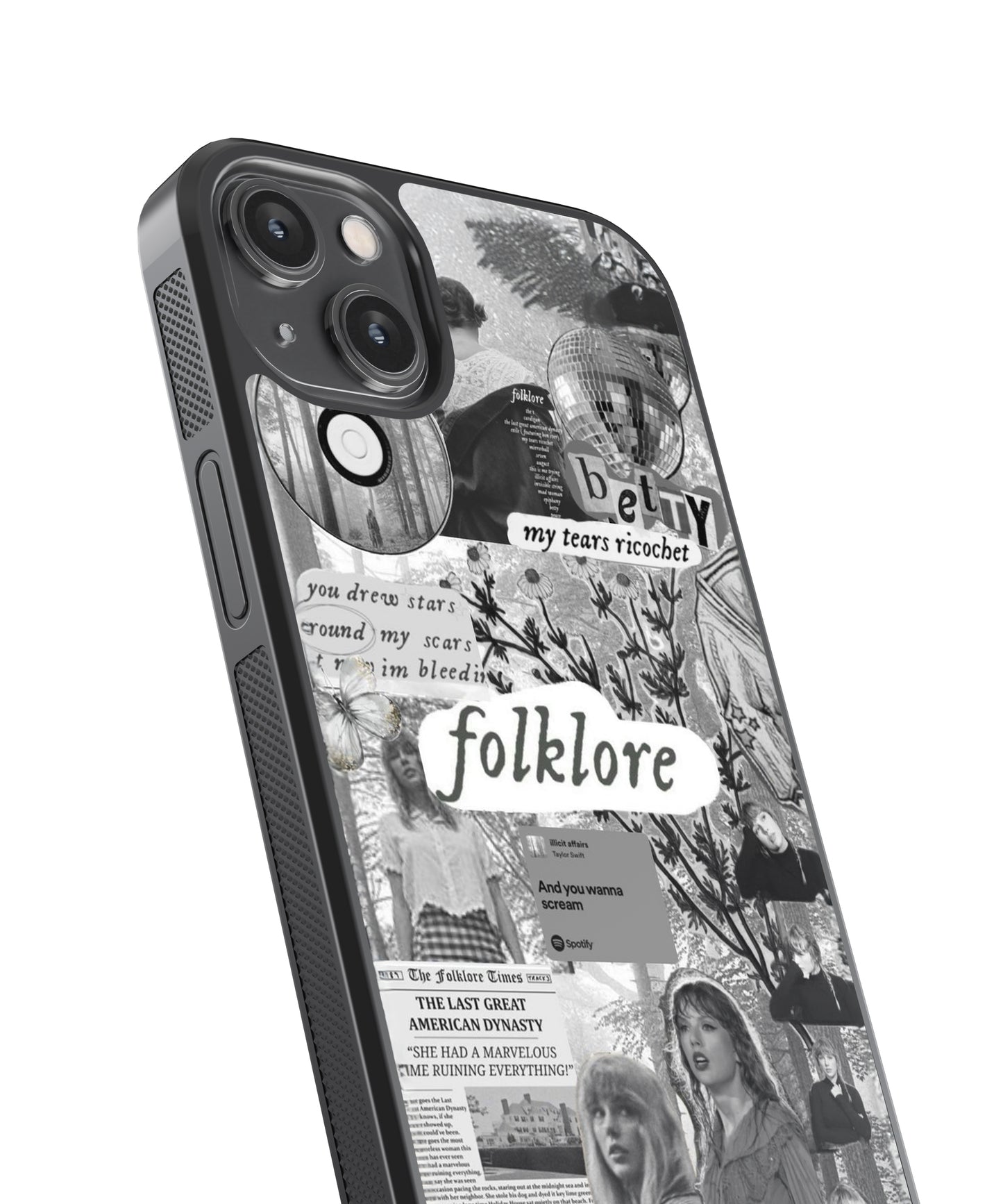 Taylor Swift Folklore Spotify Glass Phone Case Cover