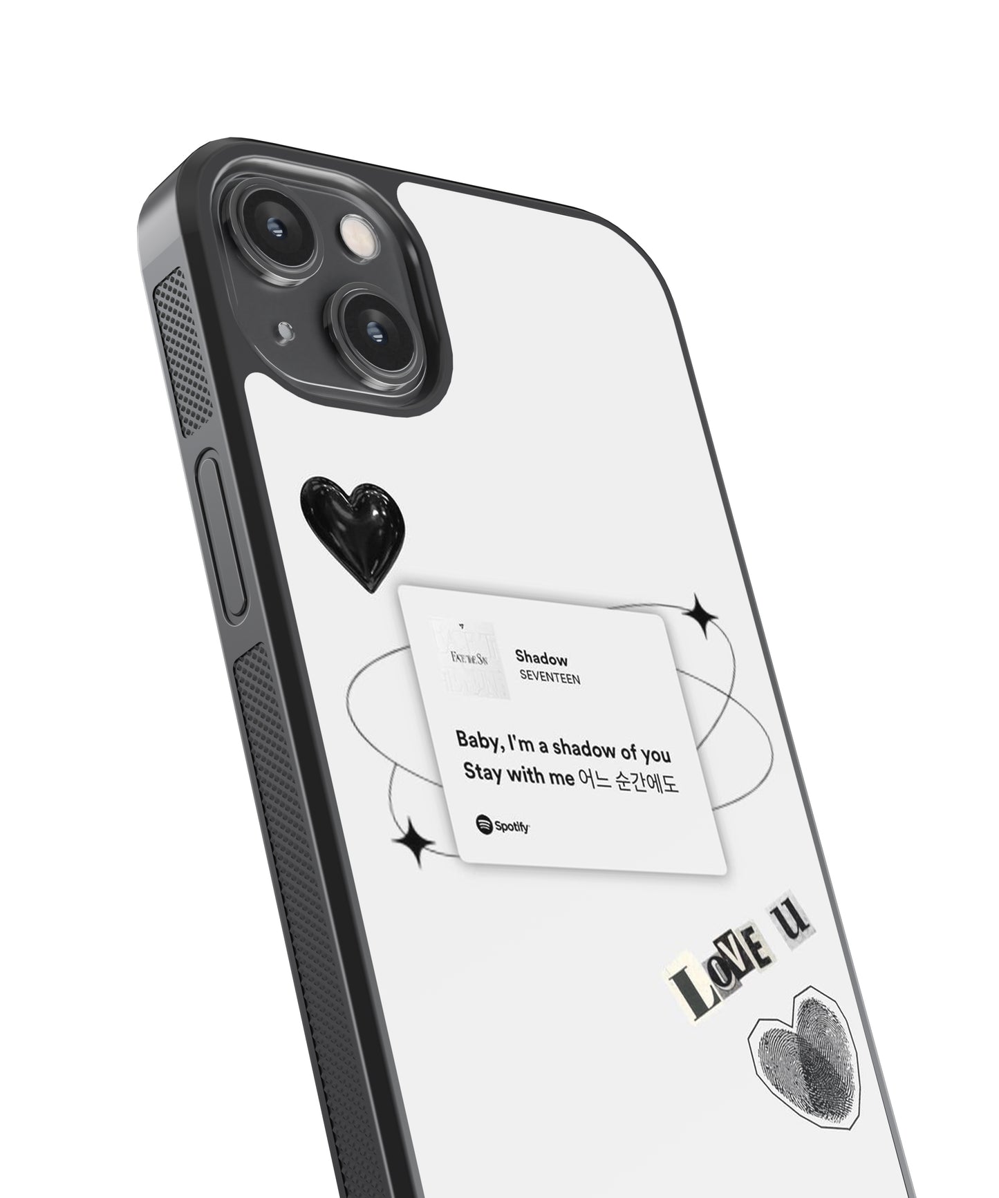 Seventeen Shadow Spotify Glass Phone Case Cover