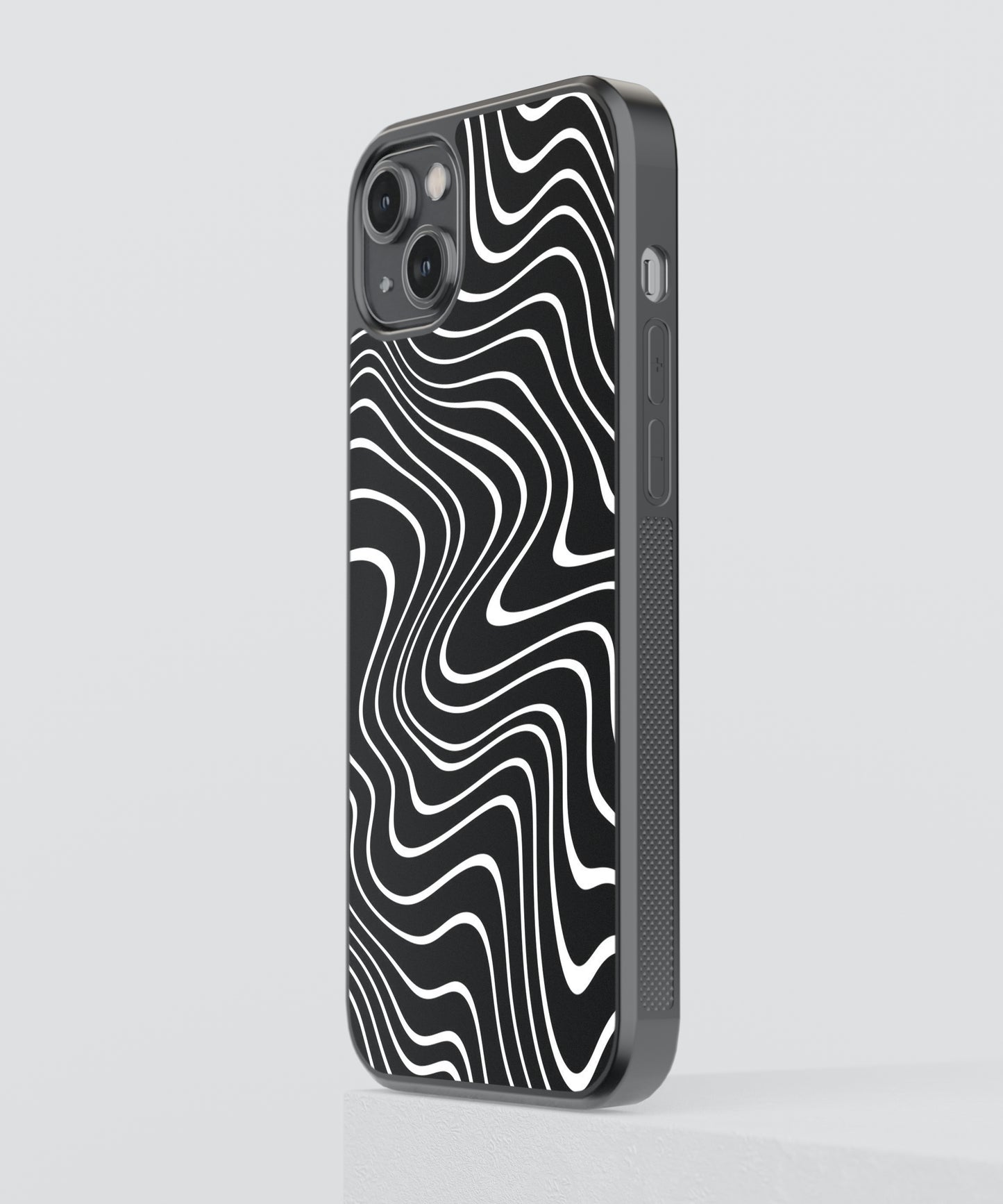 B&W Pattern Abstract Glass Phone Case Cover