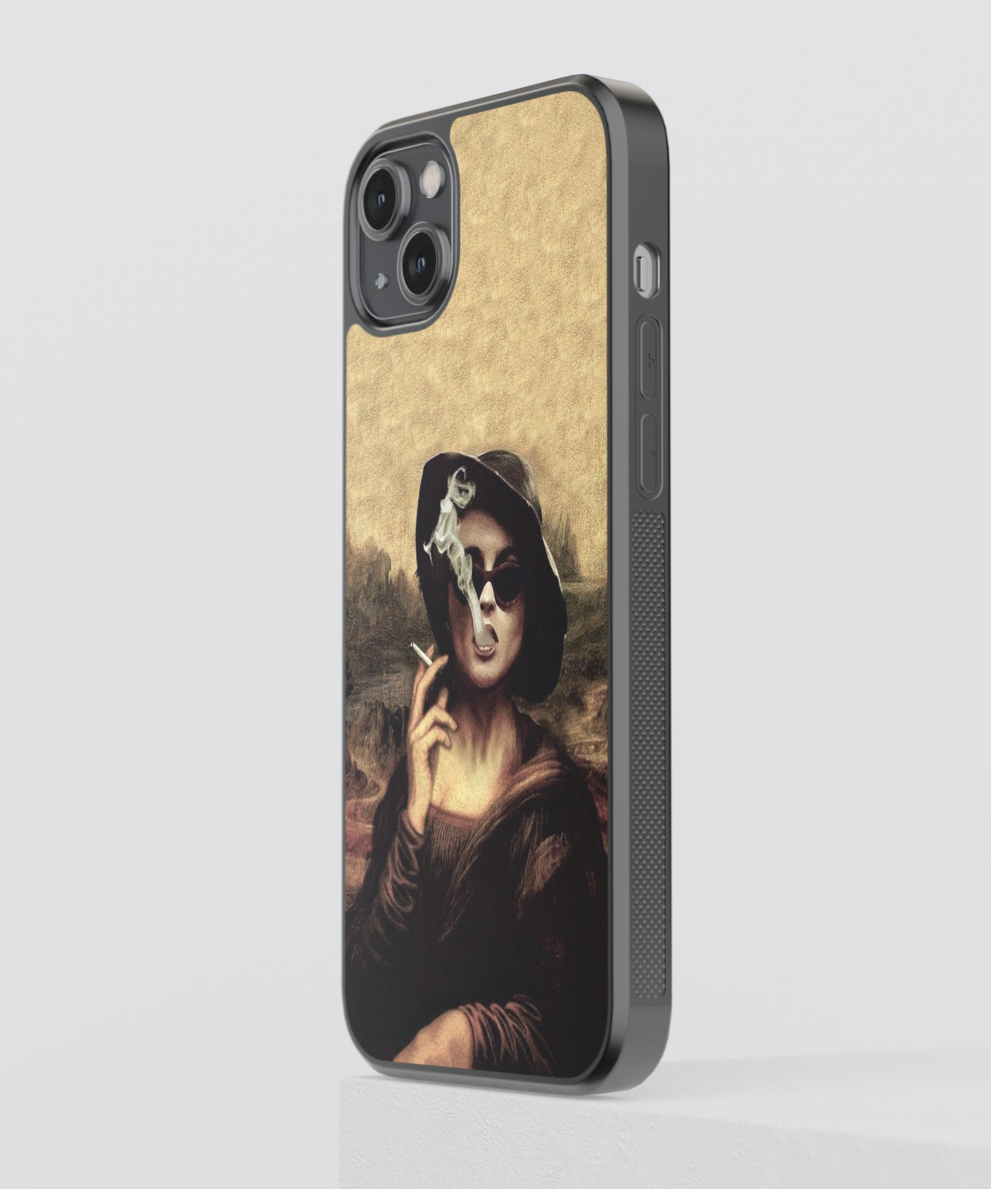 Smokey Mona Lisa Pop Culture Glass Phone Case Cover