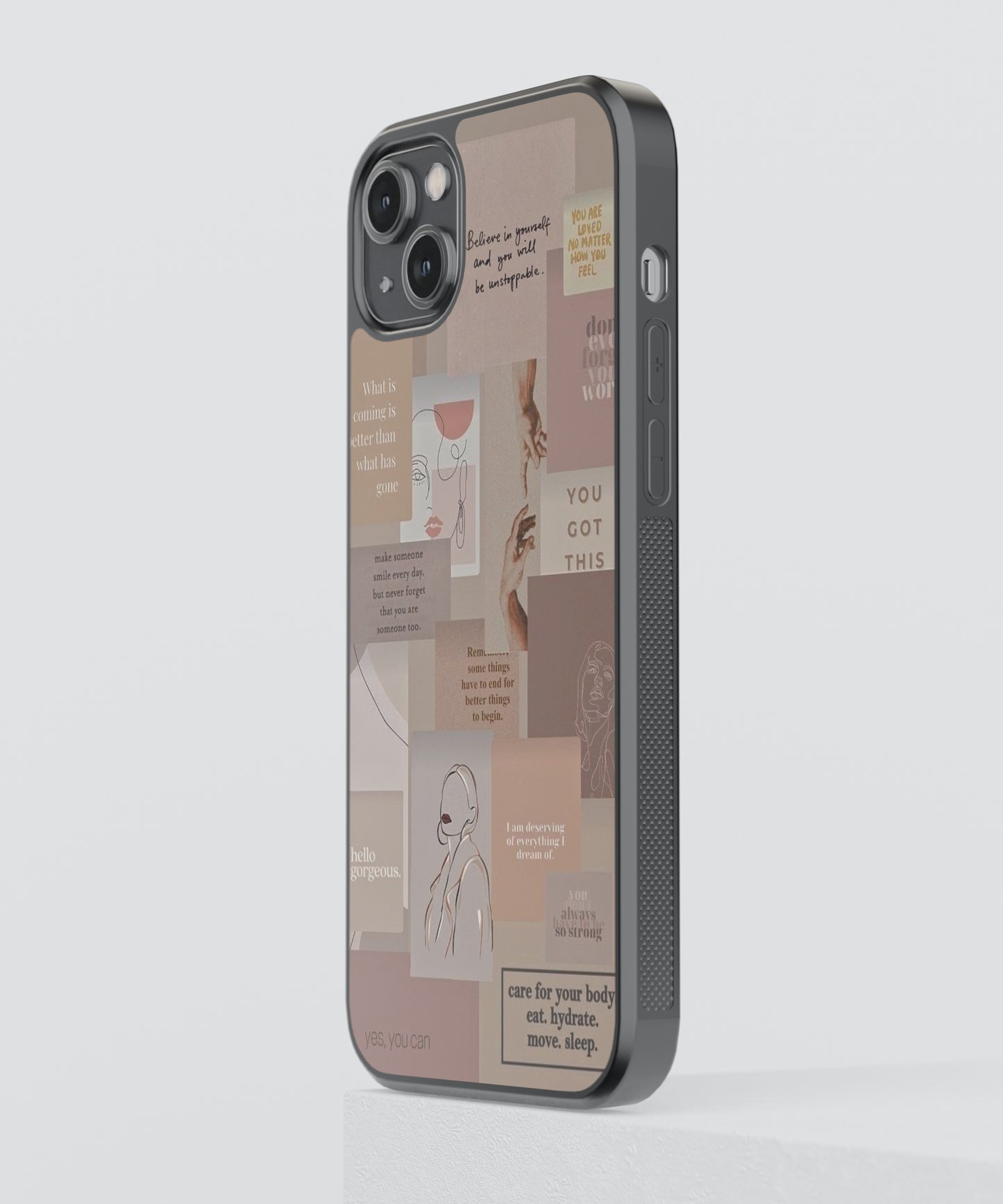 Self Love Y2K Glass Phone Case Cover