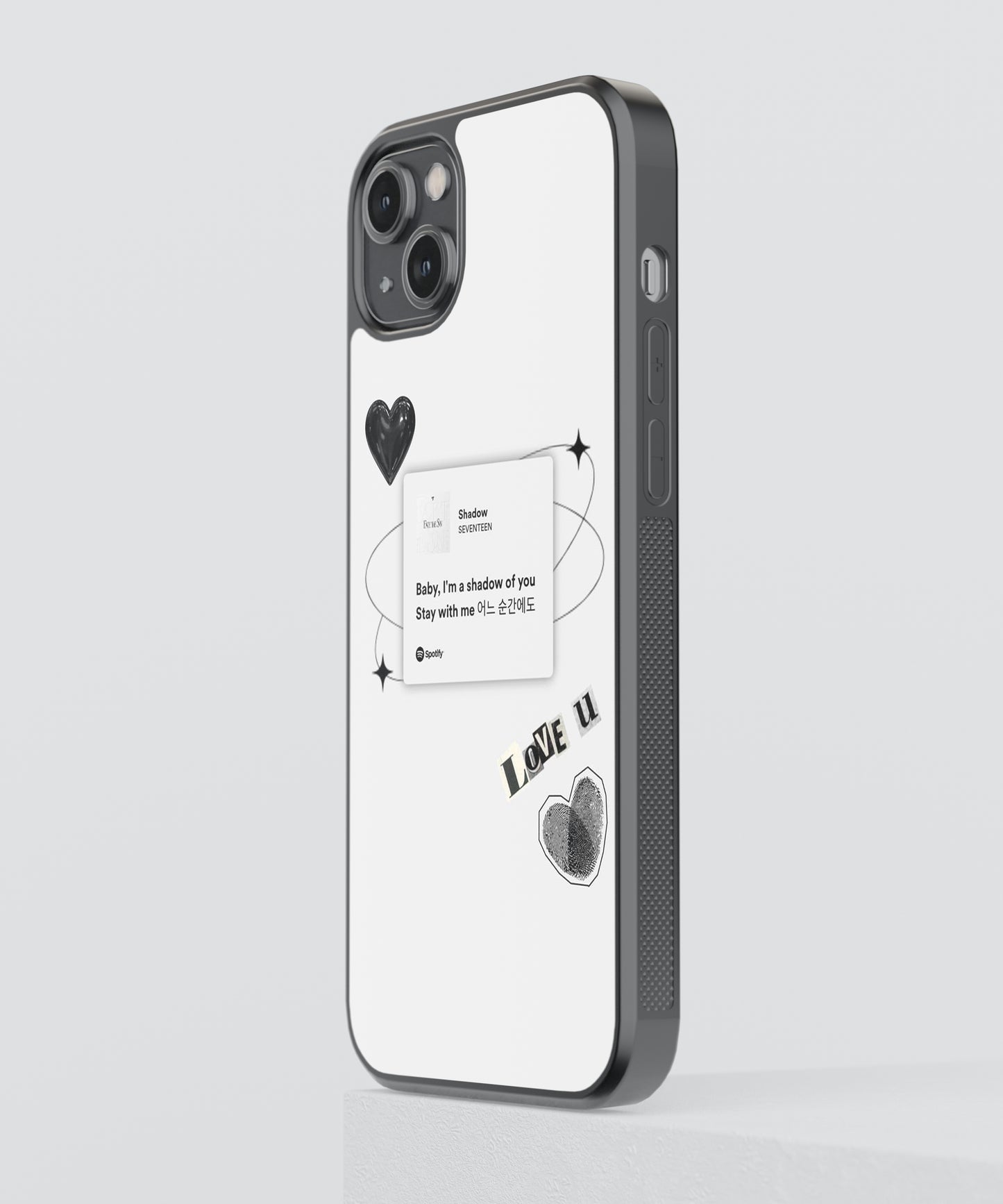Seventeen Shadow Spotify Glass Phone Case Cover