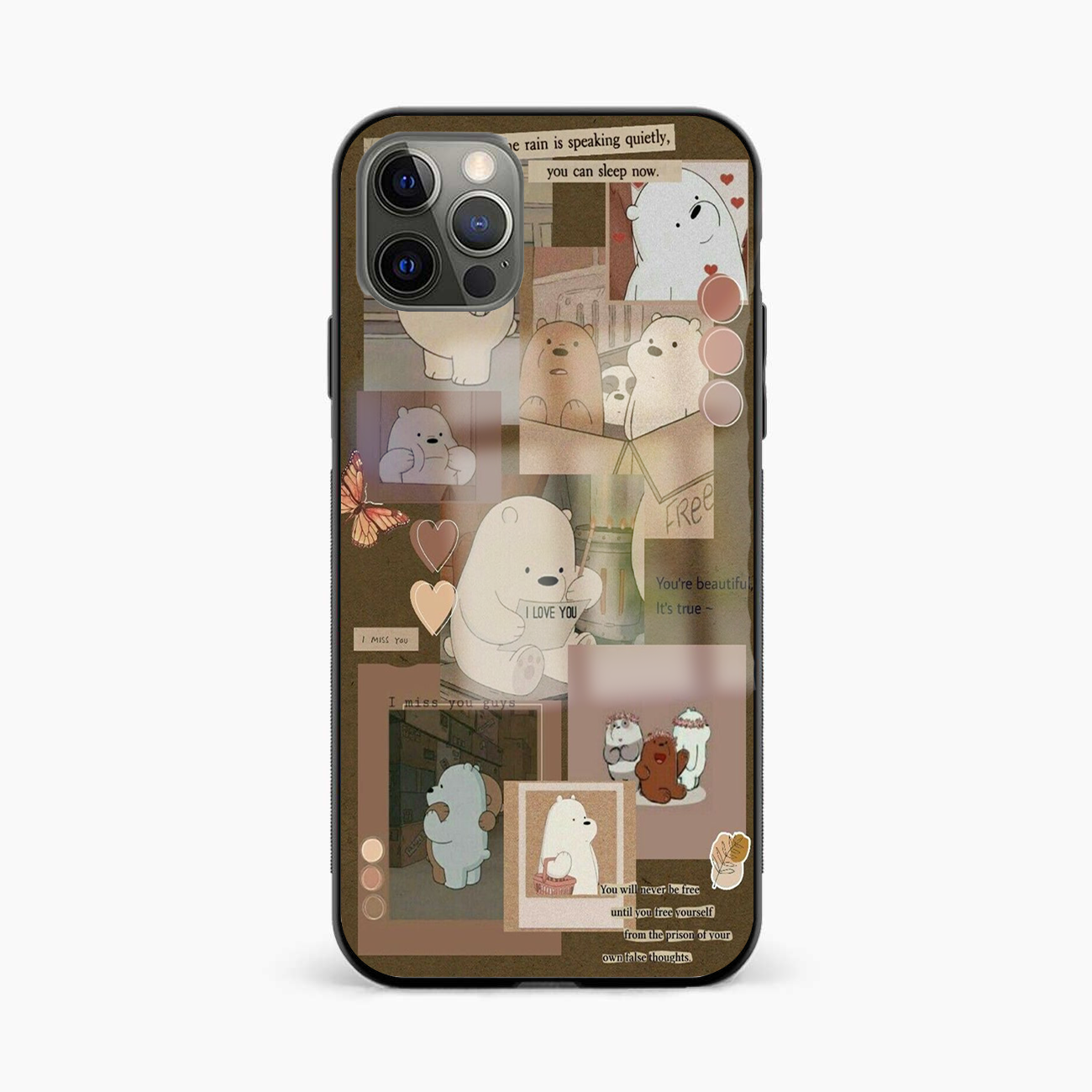Cute Bear (For Her) Glass Phone Case | iPhone & Android Covers Culltique Cute Bear (For Her) Glass Phone Case | iPhone & Android Covers Culltique