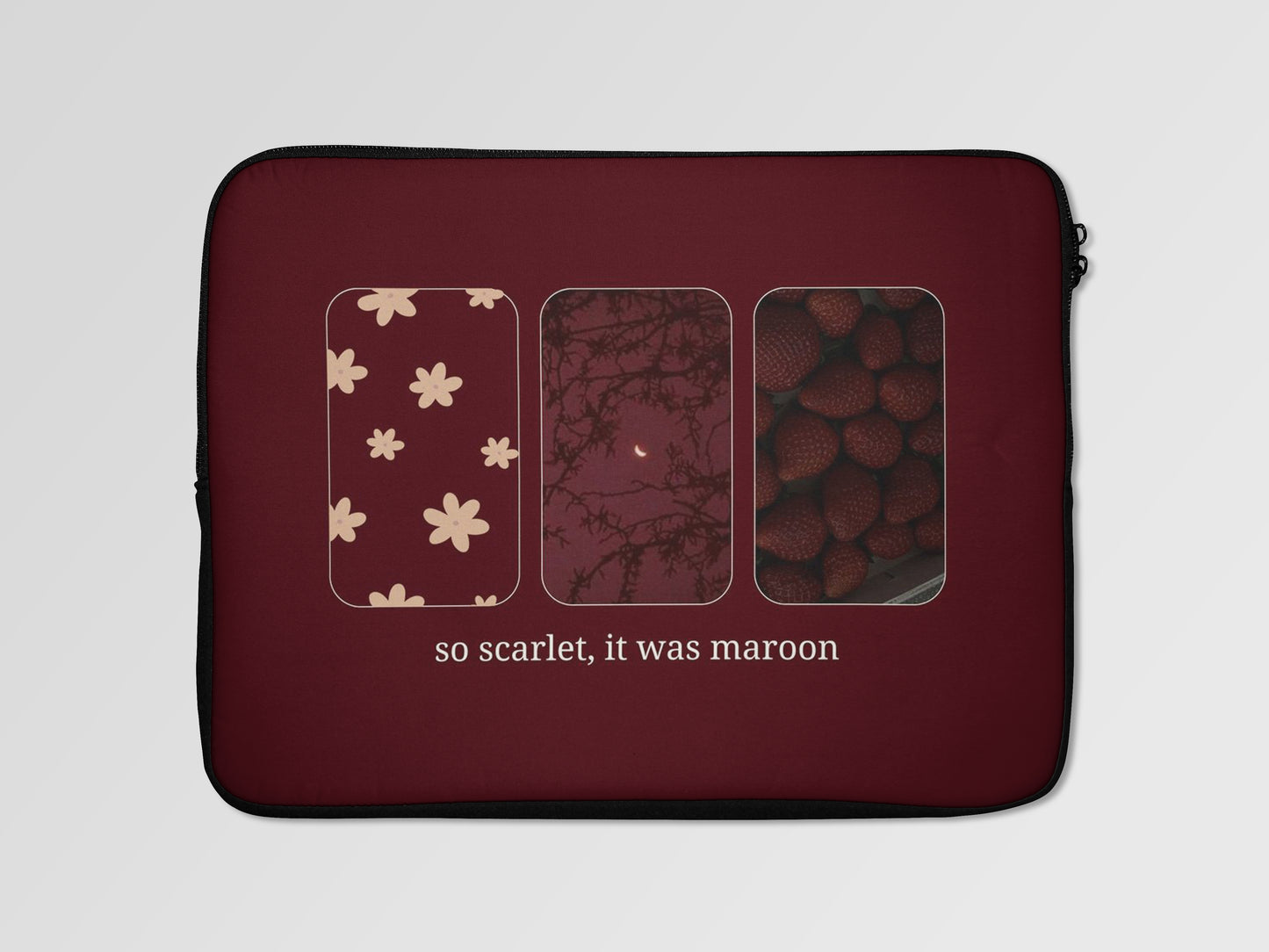 Maroon Abstract Laptop Sleeve Bag