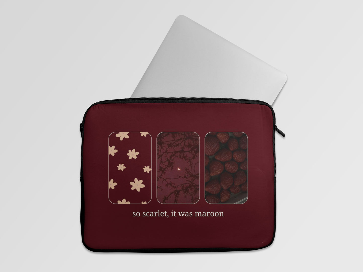 Maroon Abstract Laptop Sleeve Bag