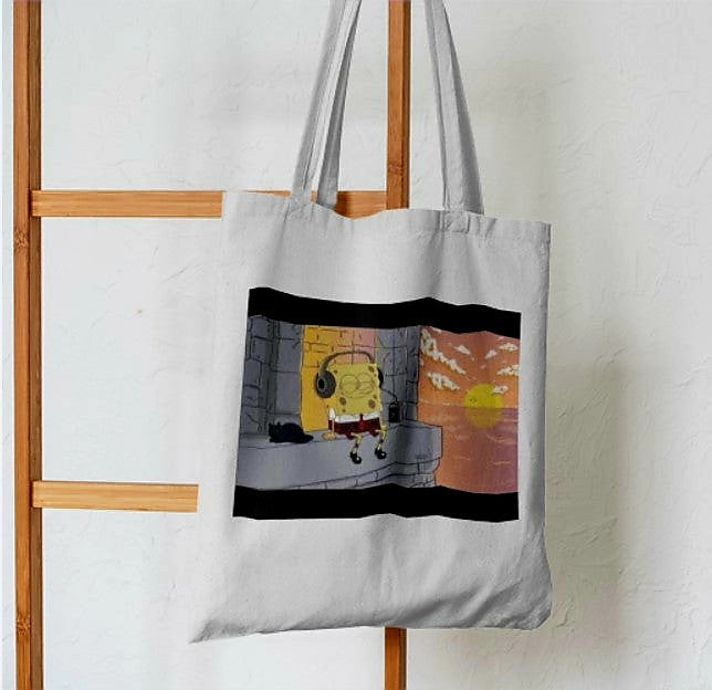 SpongeBob Pop Culture Tote Bag - Aesthetic Phone Cases - Culltique