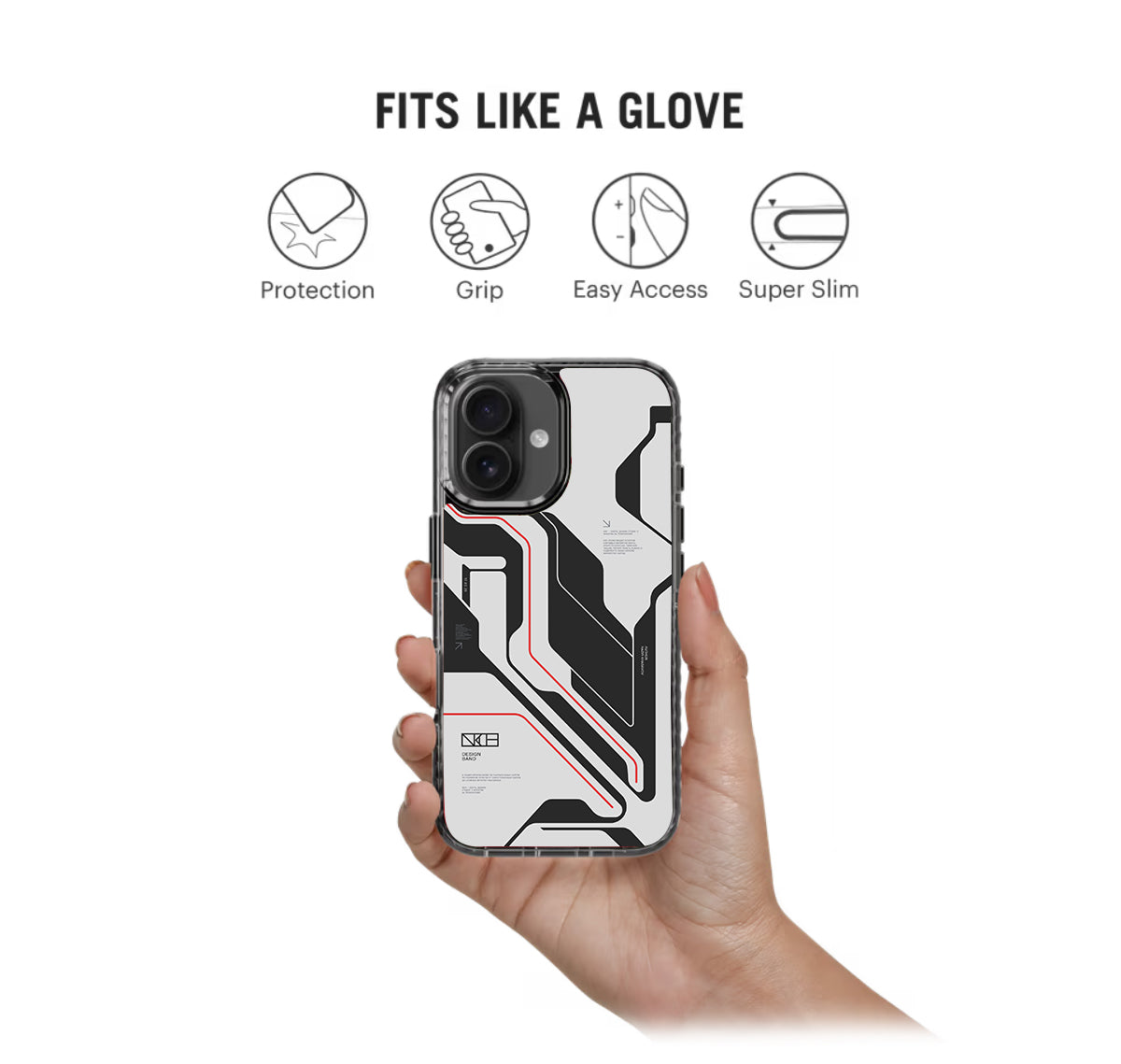 Cyber Circuit Grey Stride 2.0 Phone Case Cover