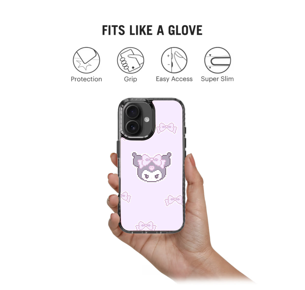 Kuromi Pixel Art Stride 2.0 Phone Case Cover