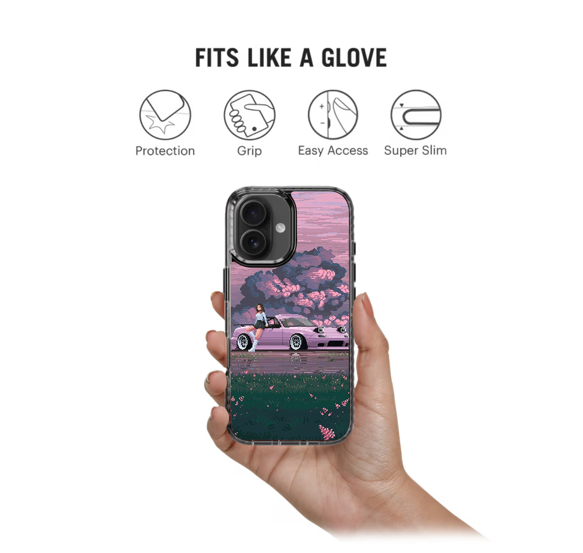 Porsche Pixel Art Stride 2.0 Phone Case Cover