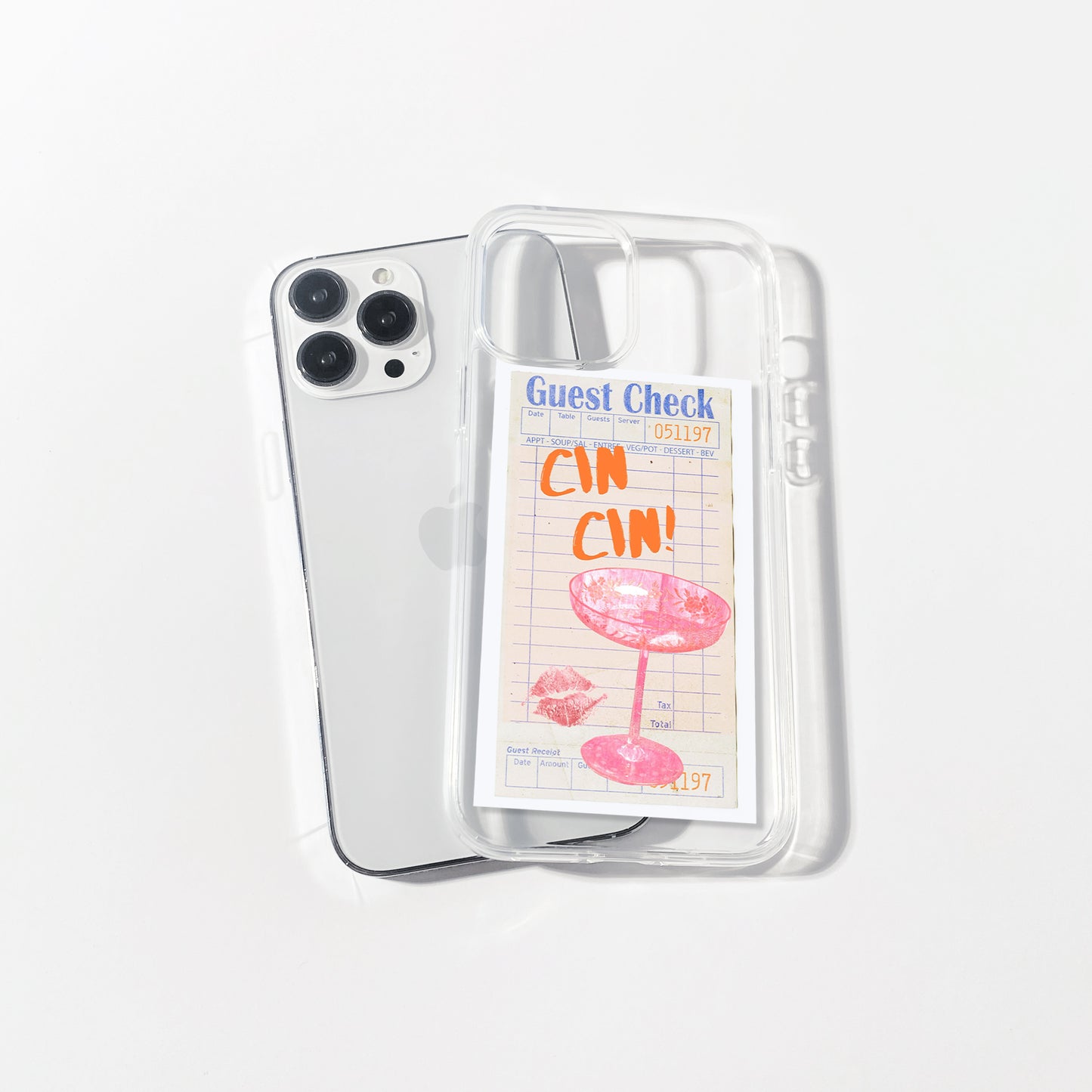 Drink Guest Check Silicone Clear Case