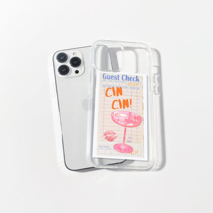 Drink Guest Check Silicone Clear Case