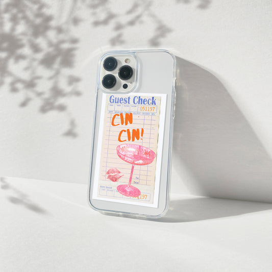Drink Guest Check Silicone Clear Case