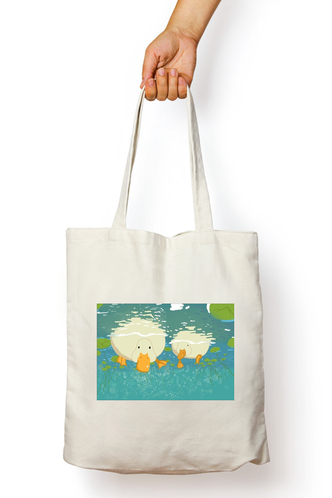 Duck in a Pond Tote Bag - Aesthetic Phone Cases - Culltique