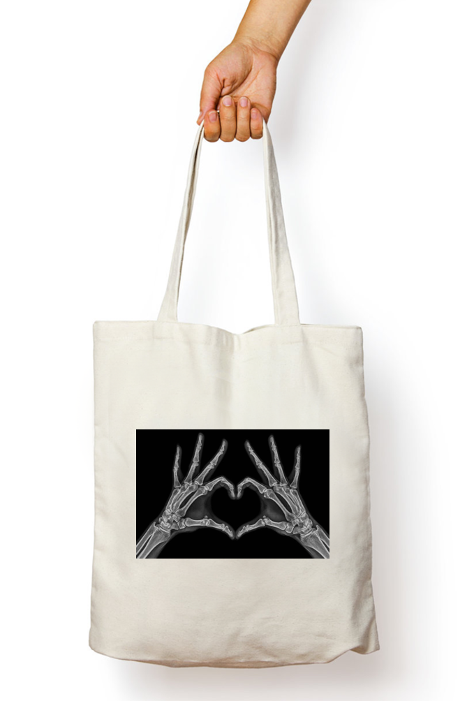 Skeleton Heart Abstract Tote Bag - Aesthetic Phone Cases - Culltique