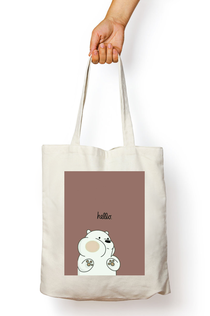 Bear Greetings Anime Aesthetic Tote Bag by Culltique
