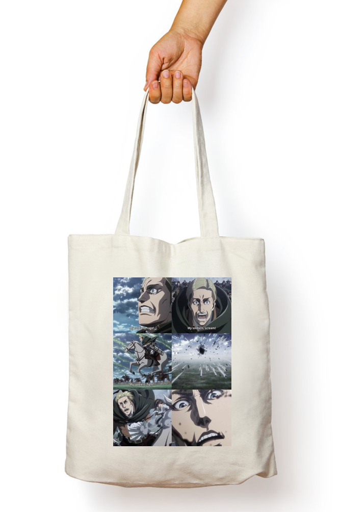 AOT Erwin Anime Strip Tote Bag - Aesthetic Phone Cases - Culltique