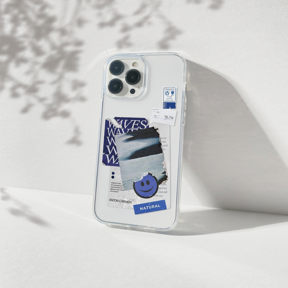 Waves Aesthetic Silicone Clear Case | iPhone & Android Covers – Culltique
