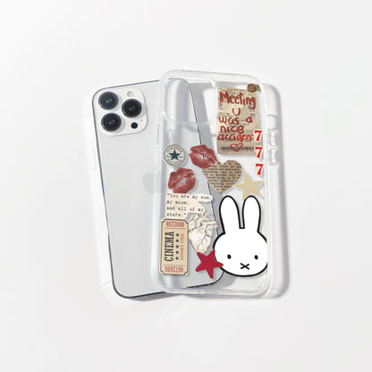 Sun & Moon Vintage Aesthetic Silicone Clear Case