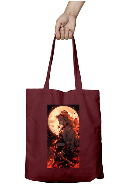 Demon Slayer Rengoku Flame Tote Bag - Aesthetic Phone Cases - Culltique
