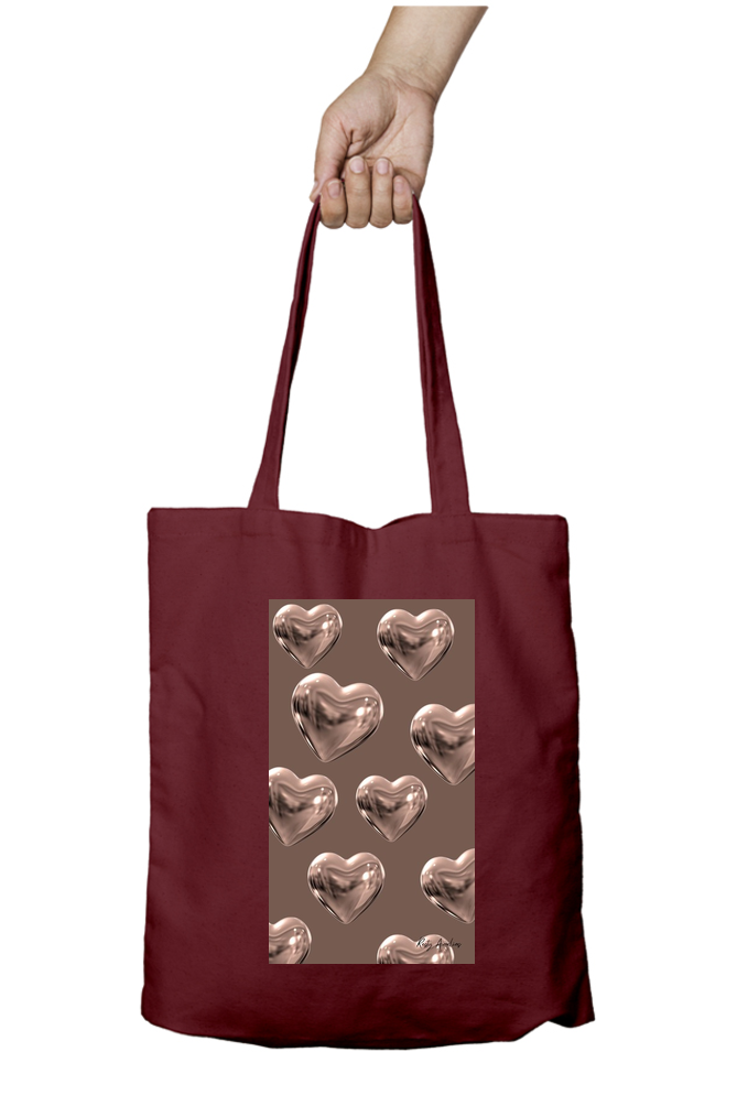 Metallic Hearts Tote Bag - Aesthetic Phone Cases - Culltique