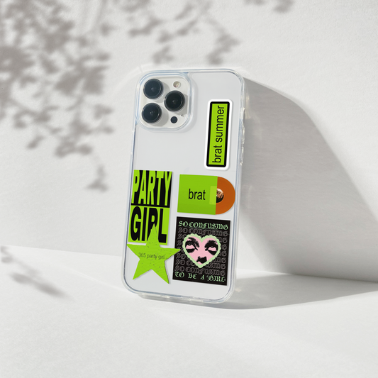 Brat Aesthetic Silicone Clear Case