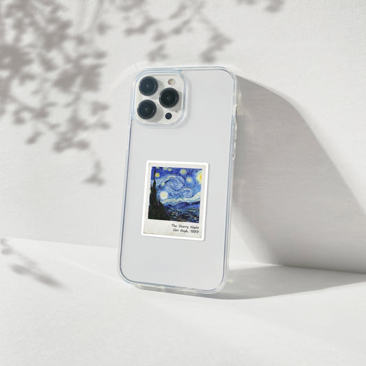 Van Gogh Polaroid Aesthetic Silicone Clear Case