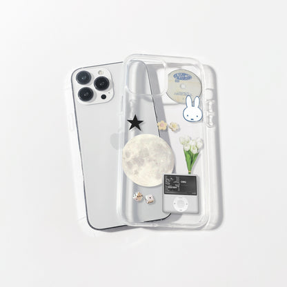 Bunny Vintage Aesthetic Silicone Clear Case