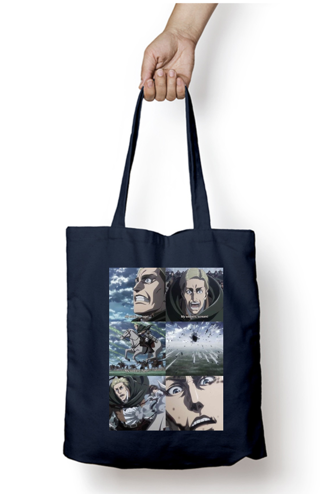 AOT Erwin Anime Strip Tote Bag - Aesthetic Phone Cases - Culltique