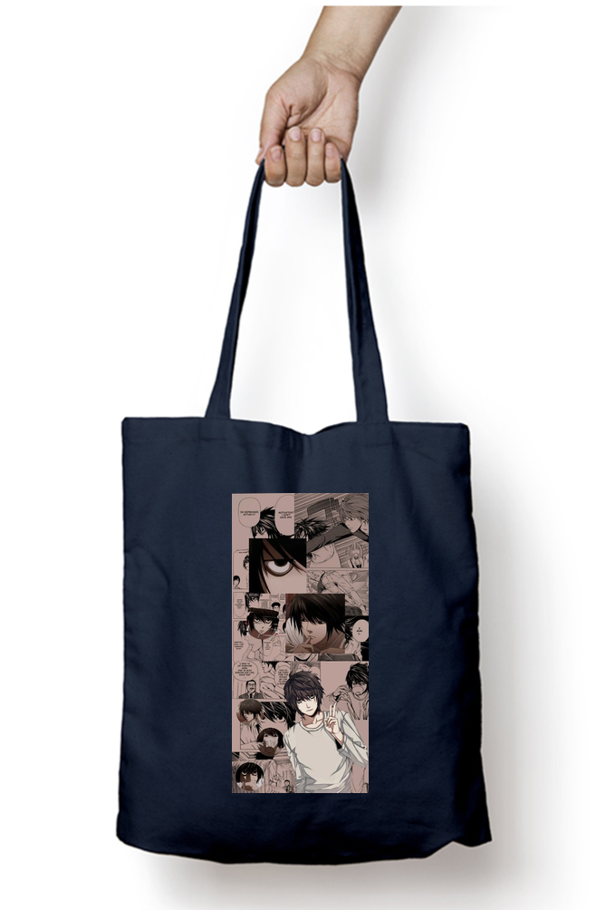 Death Note L Anime Strip Tote Bag Blue - Main Image