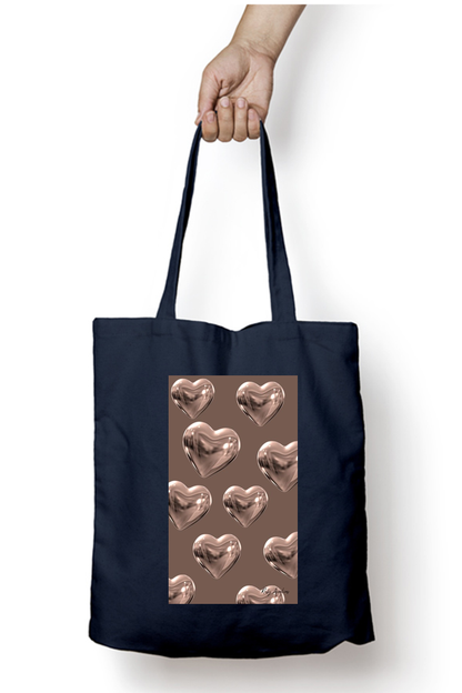 Metallic Hearts Tote Bag - Aesthetic Phone Cases - Culltique