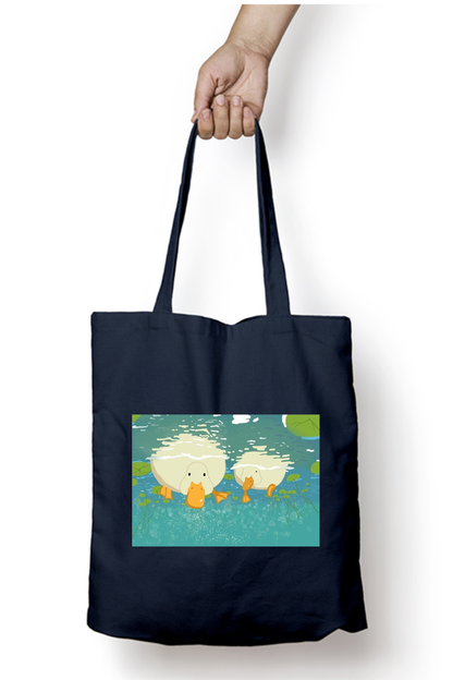 Duck in a Pond Tote Bag - Aesthetic Phone Cases - Culltique